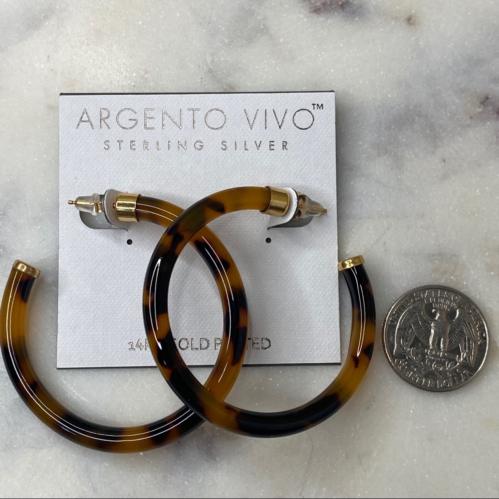 New Argento Vivo Tortoise Shell Design Earrings! - image 3
